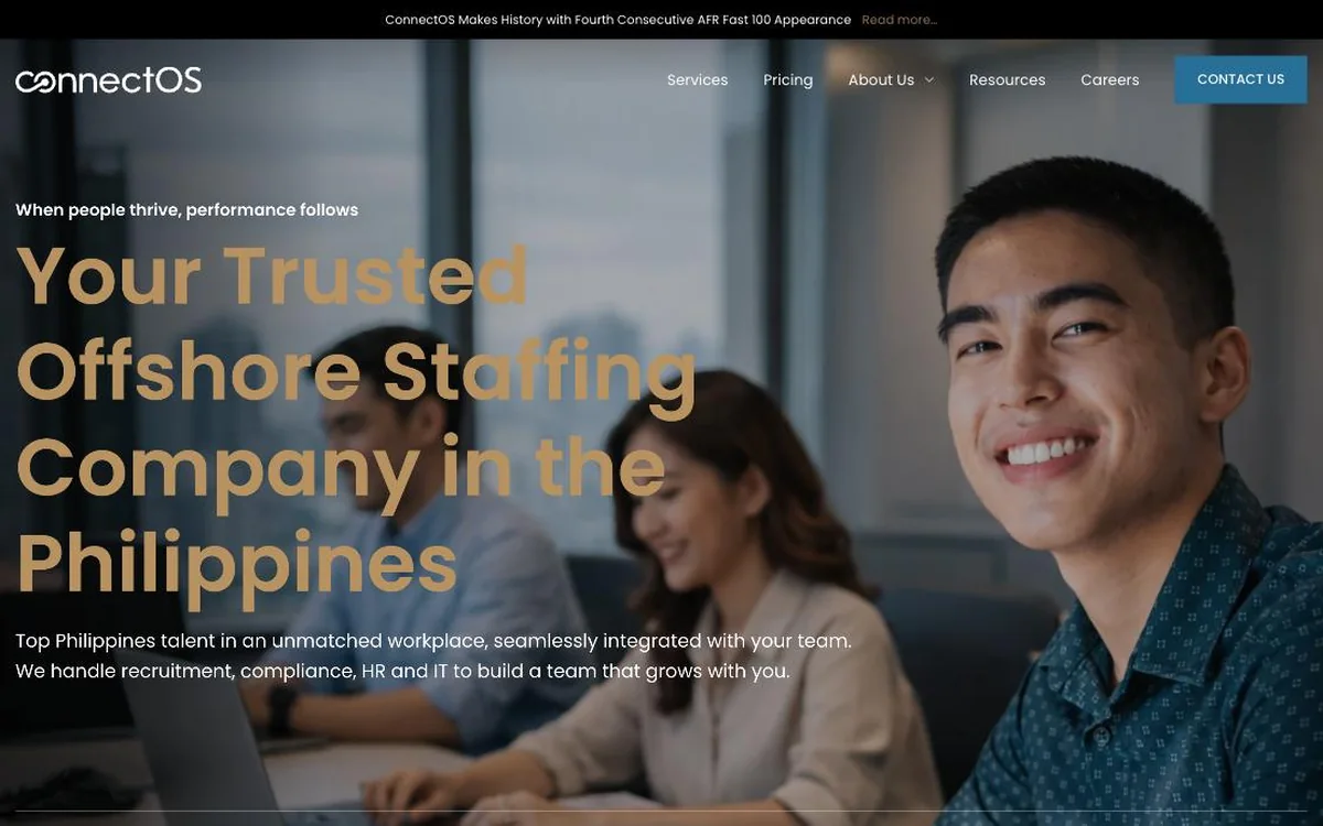 ConnectOS homepage