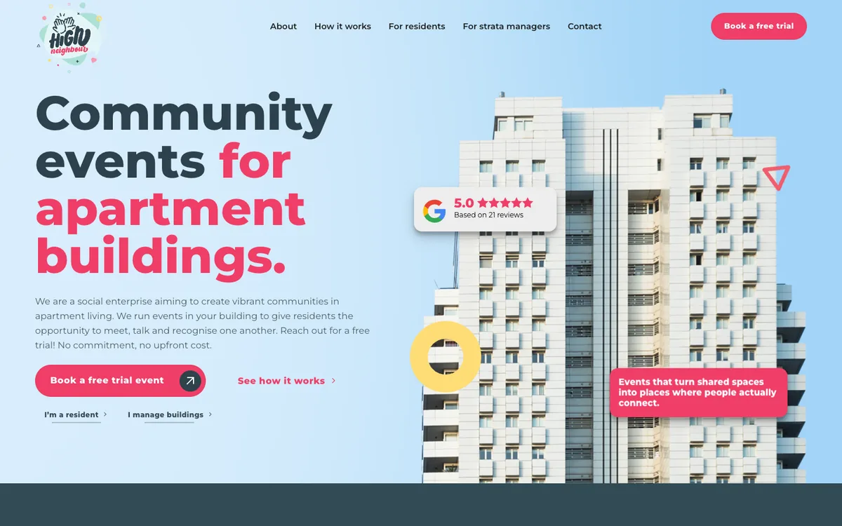 High Neighbour homepage