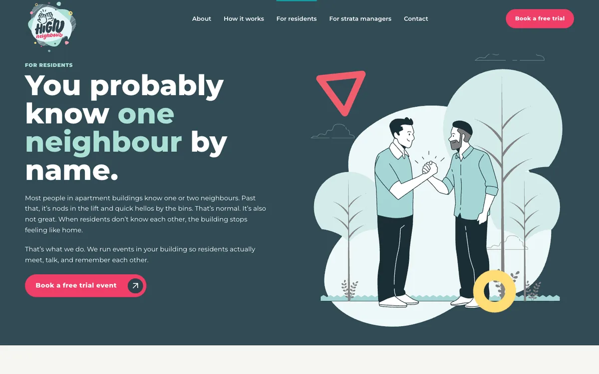 High Neighbour page for residents