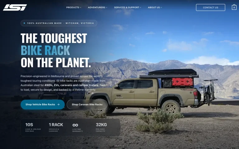 iSi Carriers website on desktop