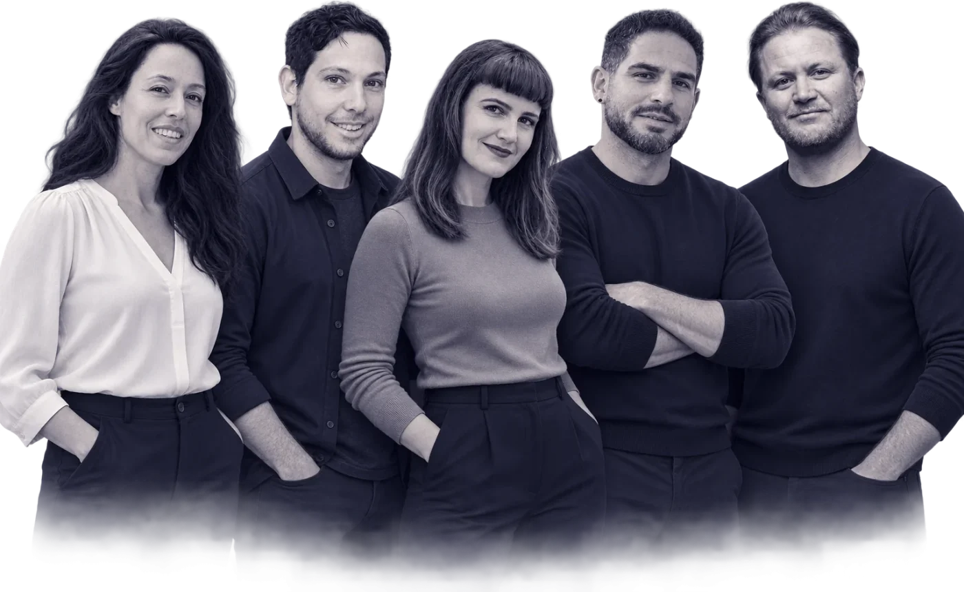 The Vibes Design team: Merylin, Ofir, Lucy, Gal and Sam