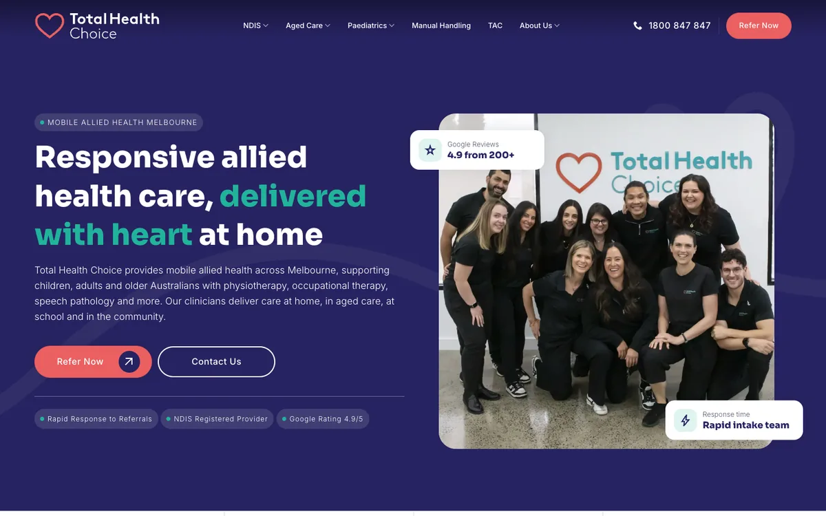 Total Health Choice homepage