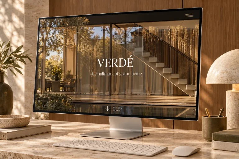 The Verde Homes website on a desktop screen
