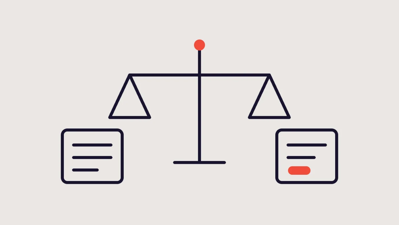 Illustration: Three outlined frames of different sizes side by side, each containing a different arrangement of simple shapes, with one frame partly filled