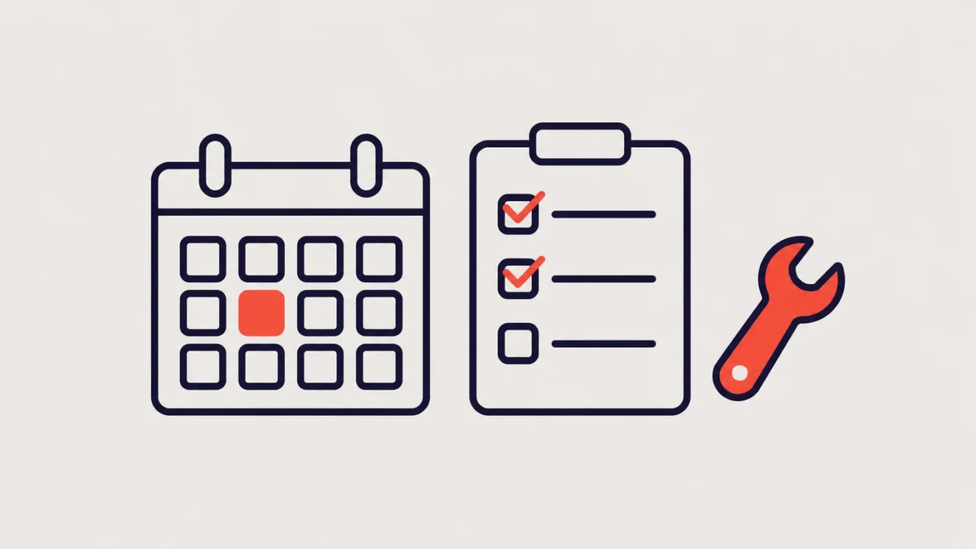 A calendar and checklist for website maintenance