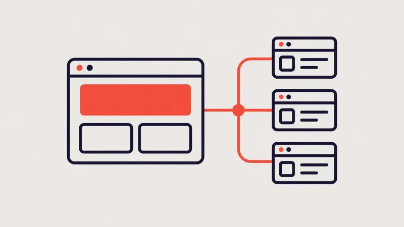 A single website card compared with a connected group